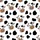 Cow Lovers' Cheerful Stylized Cartoon Cow Faces Seamless White Black Spot Pattern Brown Horns Pink Ears Satin Pajamas Set - 4