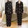 Whimsical Western Enthusiasts' Detailed Cowboy Raccoon Red, Brown, Blue Accent Seamless Black Pattern Satin Pajamas Set - 1