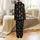 Whimsical Western Enthusiasts' Detailed Cowboy Raccoon Red, Brown, Blue Accent Seamless Black Pattern Satin Pajamas Set - 3