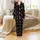 Whimsical Western Enthusiasts' Detailed Cowboy Raccoon Red, Brown, Blue Accent Seamless Black Pattern Satin Pajamas Set - 2