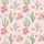 Women's Gentle Pastel Pink Sage Green Watercolor Cactus Blush Rose Floral Pattern Satin Pajamas Set - 4