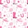 Women's Vibrant Hot Pink Pastel Pink Western Cowboy Boots Hats Las Vegas Dice Stars Hearts Pattern Satin Pajamas Set - 4