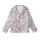 Animal Lovers' Cute Stylized Cartoon Forest Animals Seamless Pattern with Pastel Bears, Foxes, Rabbits on Heathered Light Grey Kid Satin Pajamas Set - 2