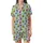 Whimsical Lovers' Cute Pastel Blue Avocado Strawberry Leopard Heart 'Sleep Sweet' Pattern Satin Short-Sleeve Pajamas Set - 2