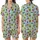 Whimsical Lovers' Cute Pastel Blue Avocado Strawberry Leopard Heart 'Sleep Sweet' Pattern Satin Short-Sleeve Pajamas Set - 1