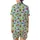 Whimsical Lovers' Cute Pastel Blue Avocado Strawberry Leopard Heart 'Sleep Sweet' Pattern Satin Short-Sleeve Pajamas Set - 3