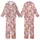 Women's Cheerful Pastel Pink White Cartoon Bunny Purple Yellow Flower Orange Heart Illustrative Pattern Kid Satin Pajamas Set - 1