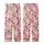 Women's Cheerful Pastel Pink White Cartoon Bunny Purple Yellow Flower Orange Heart Illustrative Pattern Kid Satin Pajamas Set - 3