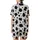 Art Lovers' High Contrast Black White Organic Fluid Ink Splatter Abstract Pattern Satin Short-Sleeve Pajamas Set - 3