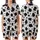 Art Lovers' High Contrast Black White Organic Fluid Ink Splatter Abstract Pattern Satin Short-Sleeve Pajamas Set - 1