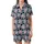 Farm Animal Fans' Illustrative Flat Cartoon Cow Faces Pink Snouts Muted Blue-Grey All-Over Black Spot Pattern Satin Short-Sleeve Pajamas Set - 2