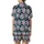 Farm Animal Fans' Illustrative Flat Cartoon Cow Faces Pink Snouts Muted Blue-Grey All-Over Black Spot Pattern Satin Short-Sleeve Pajamas Set - 3