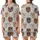 Whimsical Animal Lovers' Fluffy Highland Calves Multi-Color Christmas Lights Pastel Stars Pattern Satin Short-Sleeve Pajamas Set - 1