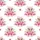 Animal Lovers' Whimsical Watercolor Brown Spotted Calves Fuchsia Blush Cherry Blossom Seamless Pattern Kid Satin Pajamas Set - 4