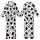 Art Lovers' High Contrast Black White Organic Fluid Ink Splatter Abstract Pattern Kid Satin Pajamas Set - 1