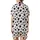 Modern Style Enthusiasts' Irregular Black Cow Spot White Pastel Pink Abstract Blob Pattern Satin Short-Sleeve Pajamas Set - kyv9yz_39-