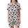 Modern Style Enthusiasts' Irregular Black Cow Spot White Pastel Pink Abstract Blob Pattern Satin Short-Sleeve Pajamas Set - 2