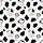Whimsical Design Lovers' Seamless Black White Pink Hand-Drawn Cowhide Spot Cartoon Cow Mushroom Pattern Satin Short-Sleeve Pajamas Set - 4