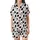 Whimsical Design Lovers' Seamless Black White Pink Hand-Drawn Cowhide Spot Cartoon Cow Mushroom Pattern Satin Short-Sleeve Pajamas Set - 2