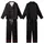 Minimalist Design Lovers' Deep Black Charcoal Interlocking Line Subtle Grid Kid Satin Pajamas Set - 1