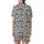 Farm Life Admirers' Black White Organic Splotch Abstract Cow Pattern Satin Short-Sleeve Pajamas Set - 3