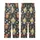 Whimsical Animal Lovers' Fluffy Brown Highland Cow Bunny Pink Bow Yellow Daisy Pastel Easter Egg Pattern on Dark Gray Kid Satin Pajamas Set - 3