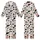 Cute Cartoon Style Fans' Cream Off-White Black Cow Print, Pink Cartoon Cow Faces & 'Sweet Milk' Pattern Kid Satin Pajamas Set - 1