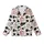 Cute Cartoon Style Fans' Cream Off-White Black Cow Print, Pink Cartoon Cow Faces & 'Sweet Milk' Pattern Kid Satin Pajamas Set - 2