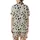 Cute Animal Lovers' Whimsical Off-White Hand-Drawn Cartoon Cow & Moo Pattern with Black Spots & Pink Accents Satin Short-Sleeve Pajamas Set - 3