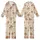 Boho Western Lovers' Retro Illustrated Cowboy Boots Wildflowers Peach Coral Olive Green Pattern Kid Satin Pajamas Set - 1