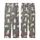 Whimsical Cat Enthusiasts' Playful Sitting Stretching Cartoon Cats & 'Cute Cat' Text Seamless Tan White Grey Pattern Kid Satin Pajamas Set - 3