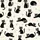 Cat Lovers' Whimsical Black Cats Flat Art Pattern, Peach Bows, Teal Collars, Blue Paws, Cream Kid Satin Pajamas Set - 4