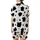 Modern Trendsetters' Bold High-Contrast Jet Black Organic Cowhide Spot Pattern Satin Short-Sleeve Pajamas Set - 3