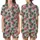 Women's Soft Pink Illustrative White Tiger Hot Pink Rose Deep Green Leaf Pattern Satin Short-Sleeve Pajamas Set - 1