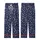Cat Lovers' Whimsical Navy Blue Cat Pattern with Pastel Paws, Meow Typography, and Playful Cat Faces Kid Satin Pajamas Set - 3