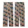 Cute Animal Lovers Adorable Fluffy Baby Highland Cow Vibrant Plaid Scarf Heather Grey Pattern Kid Satin Pajamas Set - 3