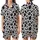 Animal Print Lovers' Bold Black White Organic Cow Pattern with Subtle Light Blue Accents Satin Short-Sleeve Pajamas Set - 1