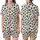 Modern Style Seekers' Bold Black Irregular Splotches & Blobs Organic Pattern on Creamy Off-White Satin Short-Sleeve Pajamas Set - 1