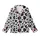 Animal Print Lovers' Bold Black White Organic Cow Pattern with Subtle Light Blue Accents Kid Satin Pajamas Set - 2