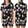 Cat Lovers' Expressive Cartoon Cat Faces Black White Gray Repeat Pattern Pink Accents Satin Short-Sleeve Pajamas Set - 1