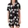 Cat Lovers' Expressive Cartoon Cat Faces Black White Gray Repeat Pattern Pink Accents Satin Short-Sleeve Pajamas Set - E09TF31WV5