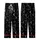 Cat Lovers' Minimalist Black White Outline Celestial Cat Moon Star Pattern Kid Satin Pajamas Set - 3