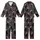 Cat Lovers' Playful Black Cat Holiday Pattern with Green-Eyed Felines, Red Santa Hats & Multi-Color String Lights Kid Satin Pajamas Set - 1