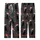 Cat Lovers' Playful Black Cat Holiday Pattern with Green-Eyed Felines, Red Santa Hats & Multi-Color String Lights Kid Satin Pajamas Set - 3