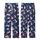 Cat Lovers' Whimsical Flat Graphic Cats Pattern in Light Pink Periwinkle, Deep Navy Blue Background, White Stars MEOW Love Kid Satin Pajamas Set - 3