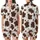 Pattern Lovers' Fluid Organic Dark Brown Cow Print Style on Crisp White Satin Short-Sleeve Pajamas Set - 1