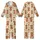 Festive Animal Lovers' Cozy Painterly Brown Golden Highland Cow Christmas Wreath Red Plaid Pattern Kid Satin Pajamas Set - 1