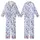 Western Enthusiasts' Illustrative Dusty Periwinkle Cobalt Blue Cowboy Boot Hat Cactus Rattlesnake Pattern Kid Satin Pajamas Set - 1