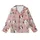 Cow Lovers' Whimsical Illustrative Holstein Cow Faces & Muted Floral Pattern on Soft Dusty Rose Kid Satin Pajamas Set - 2