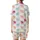 Highland Cow Fans' Whimsical Hand-Drawn Seamless Pattern Block Print Fuchsia Peach Mint Sky Blue Satin Short-Sleeve Pajamas Set - 3
